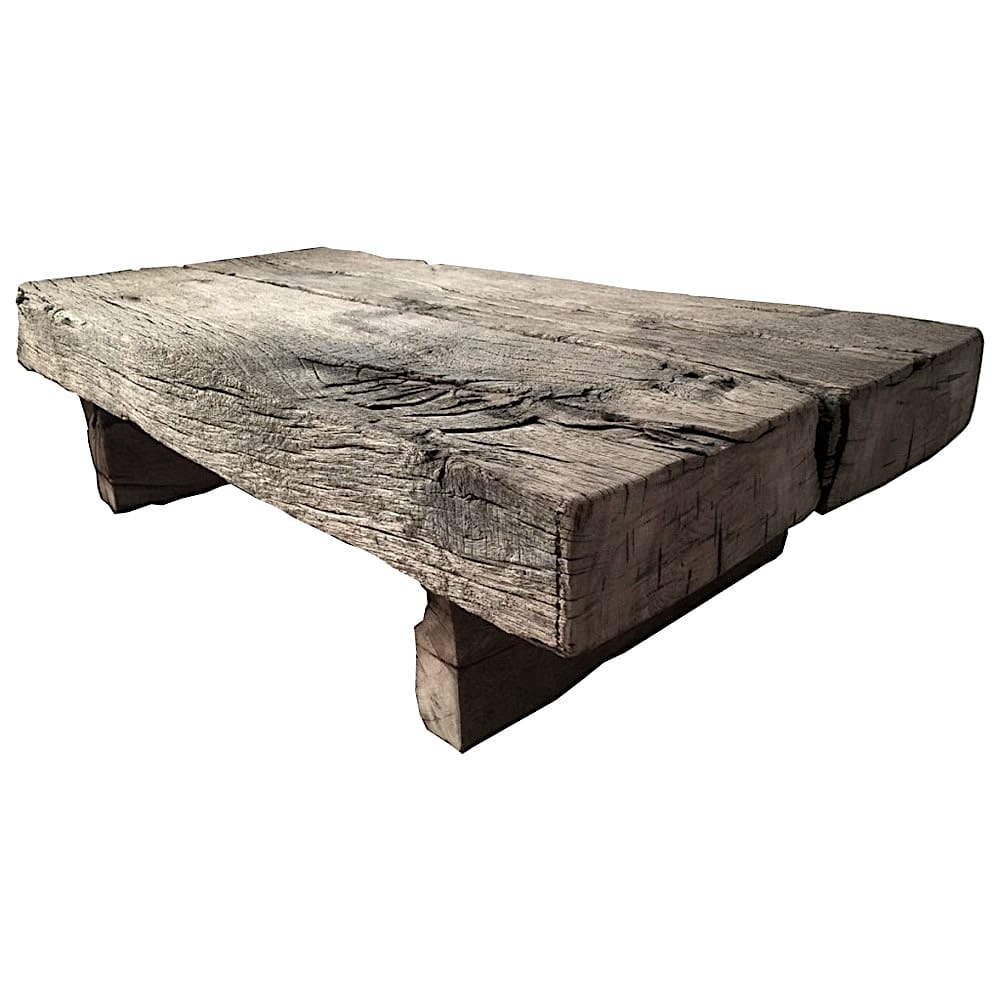 recycled beams table, old beams table, old wood table, old timber table
