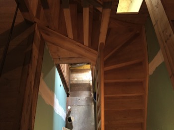  Old oak wood stairs 