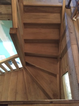  Old oak wood stairs 