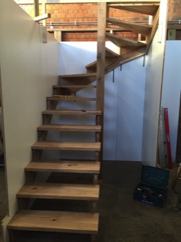  Old oak wood stairs 