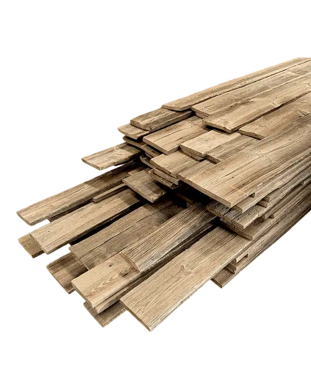 Une pile de planches de bois bois de grange brun