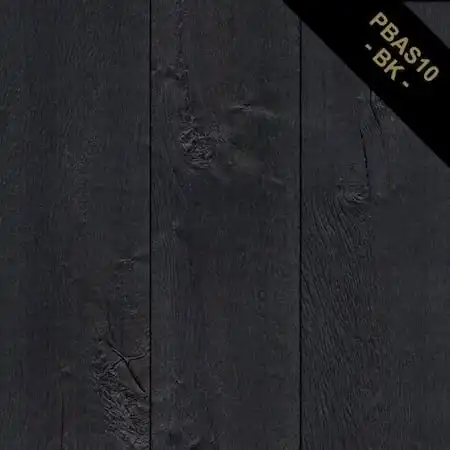  Image d'un parquet vieilli en chêne avec huile naturel noir mat 