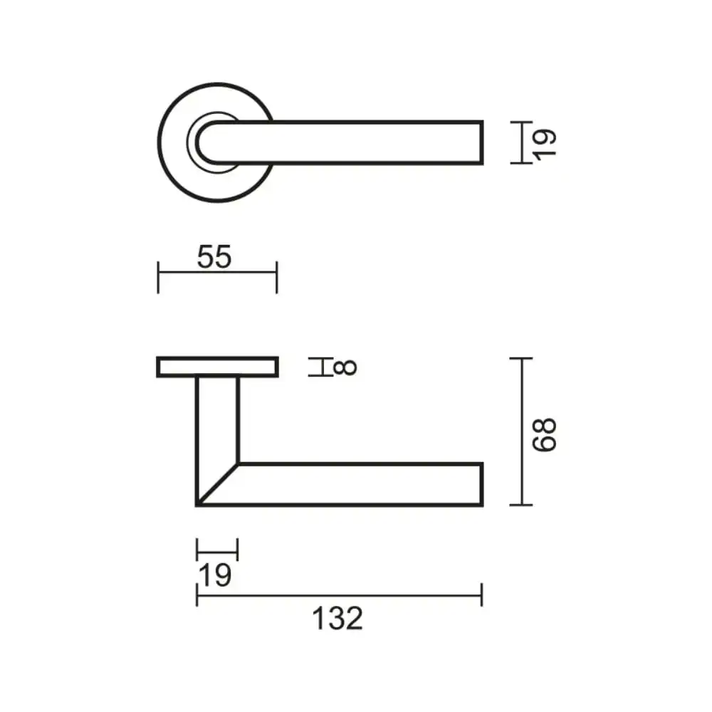  Dessin technique d'un support métallique en forme de L avec annotations dimensionnelles. 