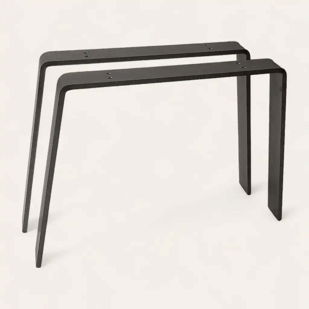  Pieds de table en métal noir sans plateau. 